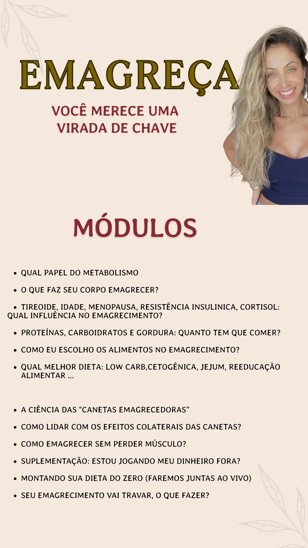 Módulos da imersão em emagrecimento